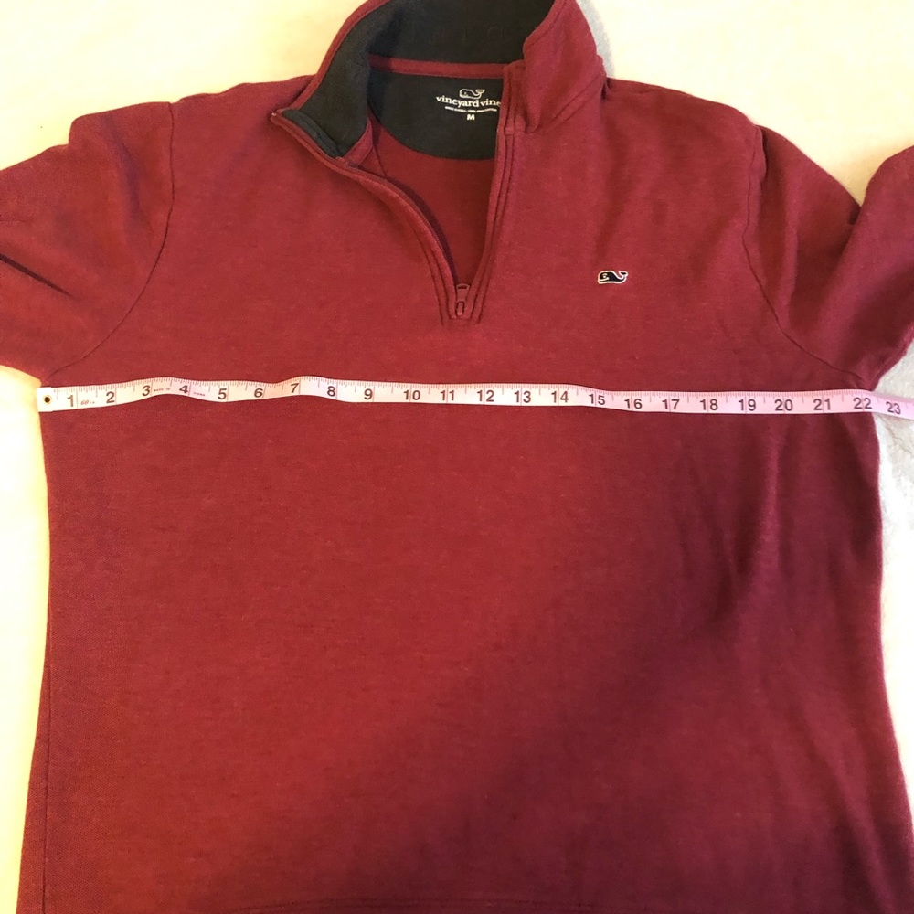 Vineyard Vines red men’s 1/4 zip pullover medium - Picture 10 of 13
